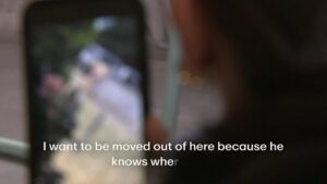 Young mother stuck with neighbour from hell