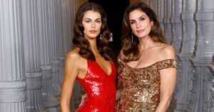 Cindy Crawford and Daughter Kaia Glitter in Gucci on Mother-Daughter Date Night at LACMA Gala