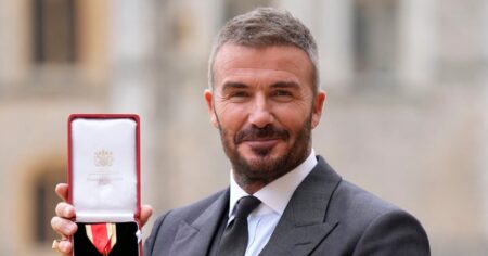 David Beckham Says He Wasn’t Nervous, But ‘Very Emotional’ When He Was Knighted by King Charles III