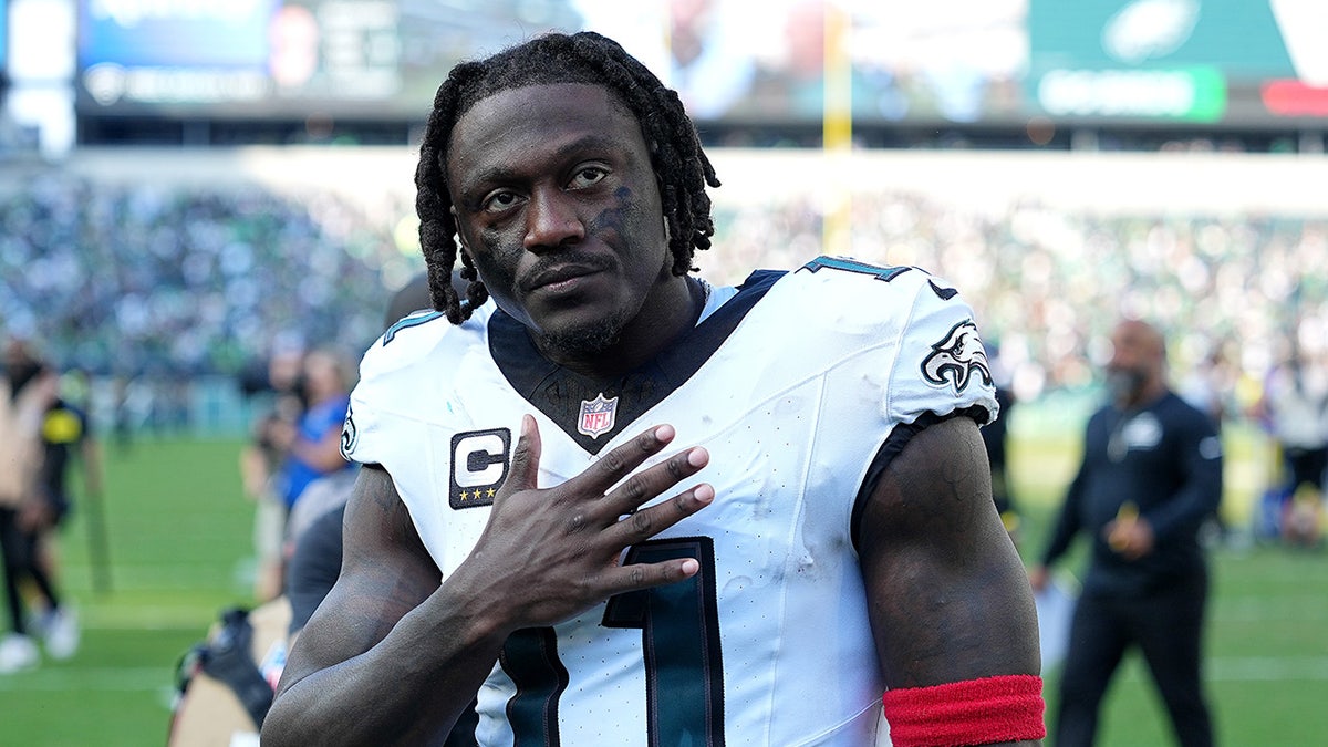 AJ Brown after an Eagles game