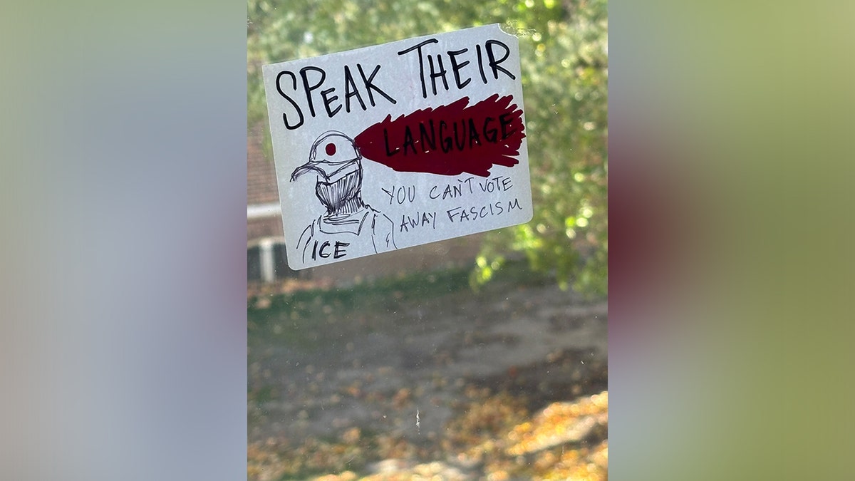 Violent anti-ICE imagery on University of Wisconsin campus
