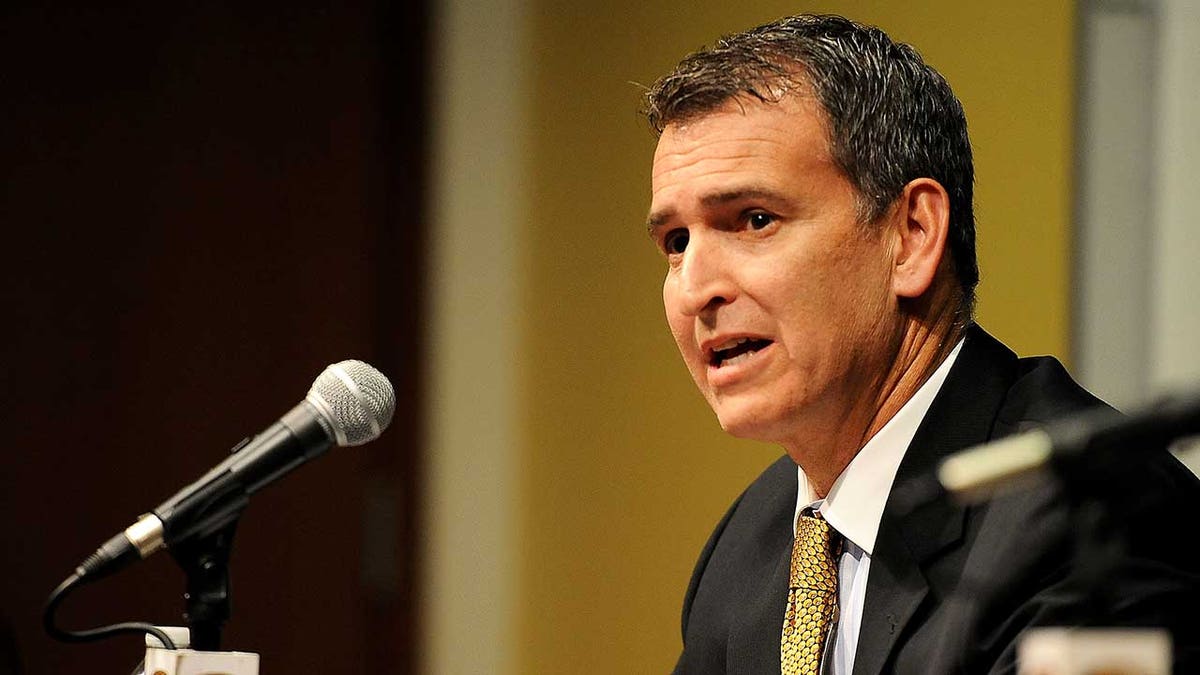 University of Missouri-Columbia Athletic Director Mack Rhoades speaks to the media during a news conference on campus as University of Missouri System President Tim Wolfe resigned amid protests over racial tensions at the university in Columbia, Missouri, on Nov. 9, 2015.