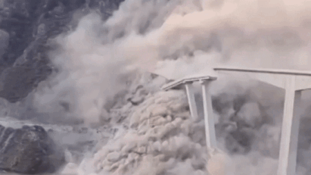 Major Chinese bridge collapses into river just months after opening to traffic