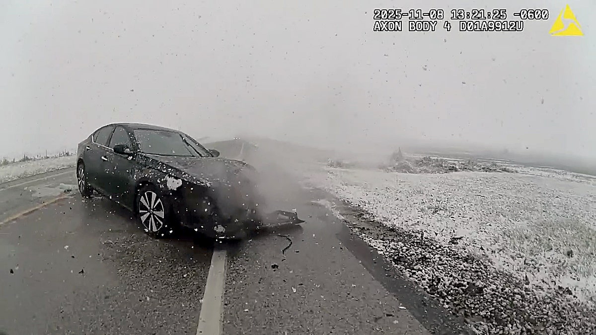 Deputy checks wrecked car after three-vehicle crash in Story County