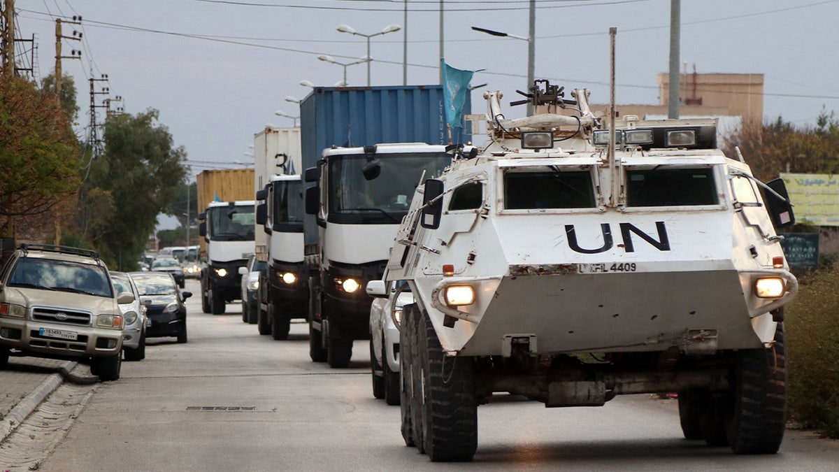 UN vehicles in Lebanon