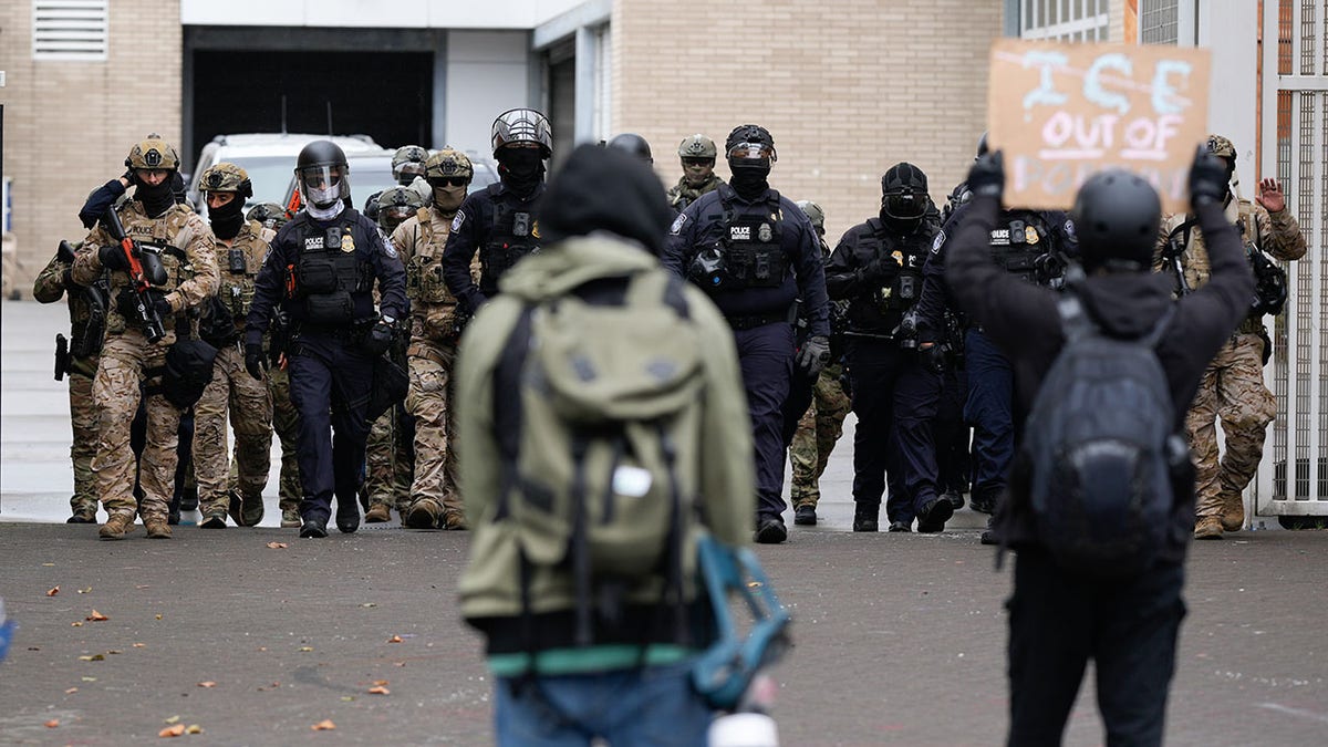Protesters in Portland