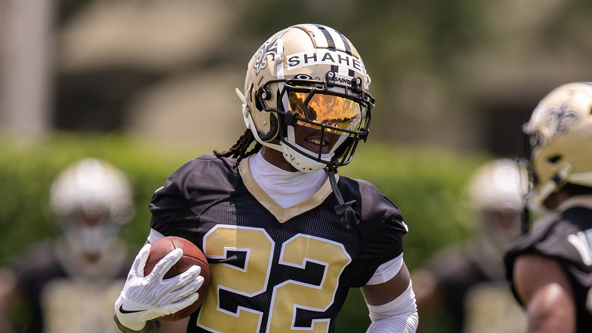 Rashid Shaheed during a practice