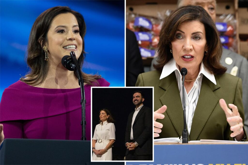 Fired up Elise Stefanik rips ‘toxic’ Hochul for ‘bending the knee’ to socialist Zohran Mamdani
