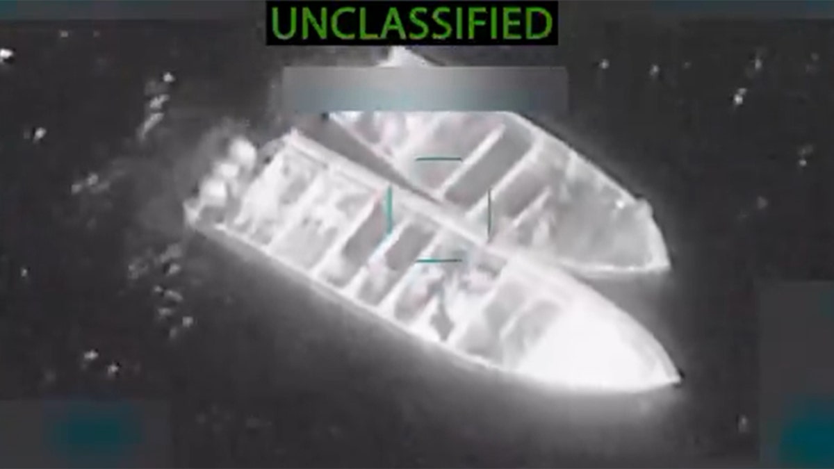 Boat shown before US military strike