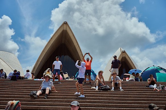 Rails run? The monumental steps at the Sydney Opera House can be difficult to climb for some.