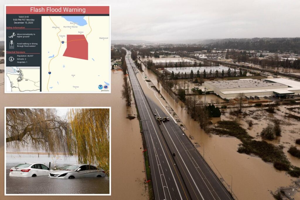 Evacuations underway in Washington following life-threatening flash flood warning