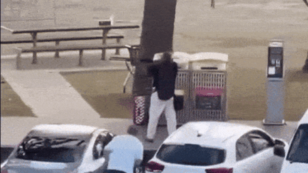 Hero bystander tackles gunman in incredible footage