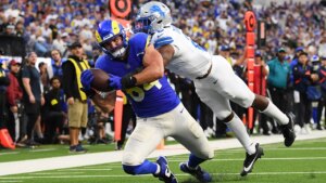 Rams’ clutch touchdown in win over Lions sparks frenzied debate on social media