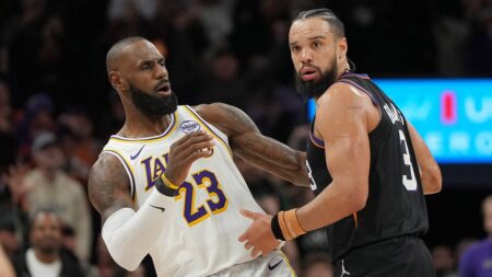 LeBron James clashes with Suns’ Dillon Brooks in Lakers’ 2-point win