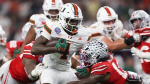 Miami upsets Ohio State for shocking CFP win, ends Buckeyes’ back-to-back national title hopes