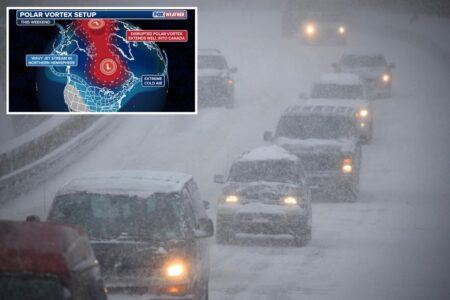 Weekend winter storm to hit Northeast coast amid brutal cold from polar vortex, bringing snow for millions