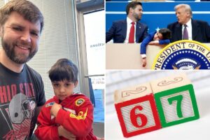 Vance jokingly suggests banning words ‘six’ and ‘seven’ after son chants grating phrase in church