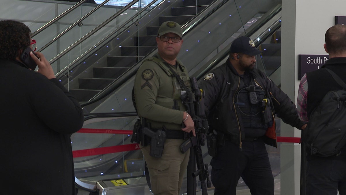 security officers at airport area
