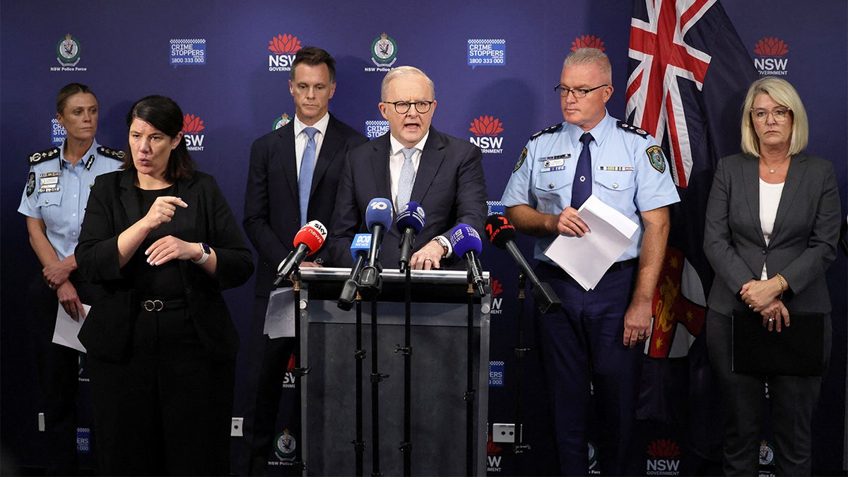Press conference at NSW Police headquarters