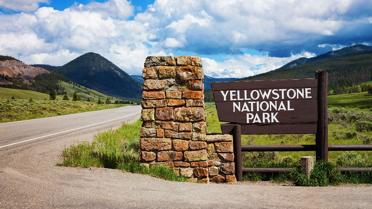 Yellowstone national park entrance.