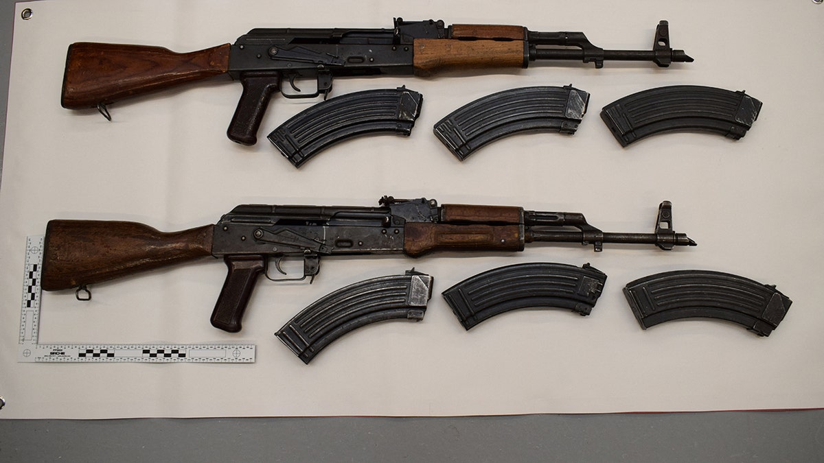 Seized weapons from ISIS terror plot, UK.