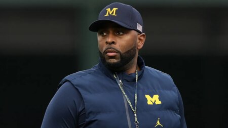 Fired Michigan coach Sherrone Moore makes bond; lawyer declines to say if he’ll return home