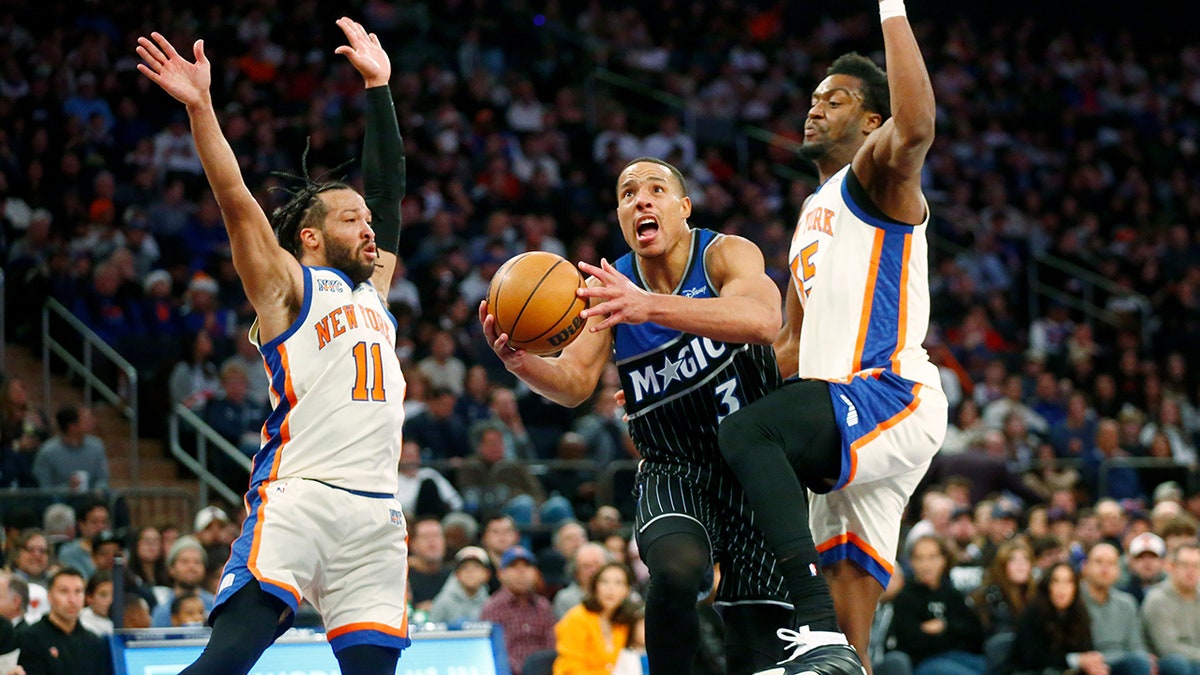 Desmond Bane drives to the hoop