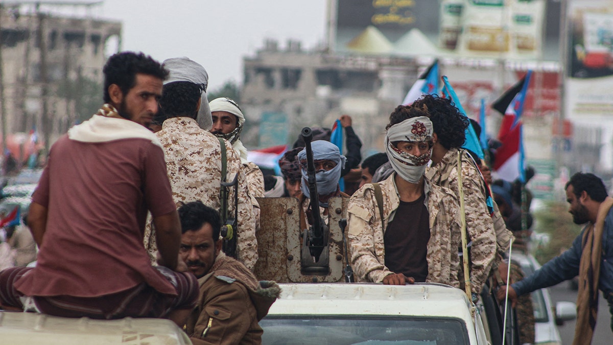 Southern Transitional Council supporters in Yemen.