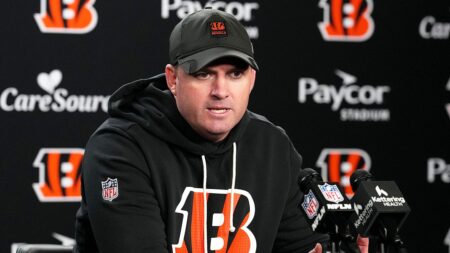 Bengals coach fumes over referees’ decision to stop play after Myles Garrett’s record-breaking sack