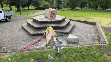 Colonial memorials toppled, defaced four days before Australia Day