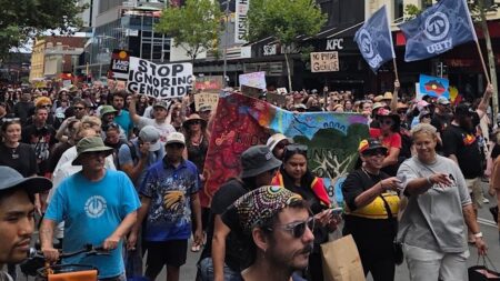 Marchers at Perth’s Invasion Day rally told to evacuate due to ‘reports of a threat’