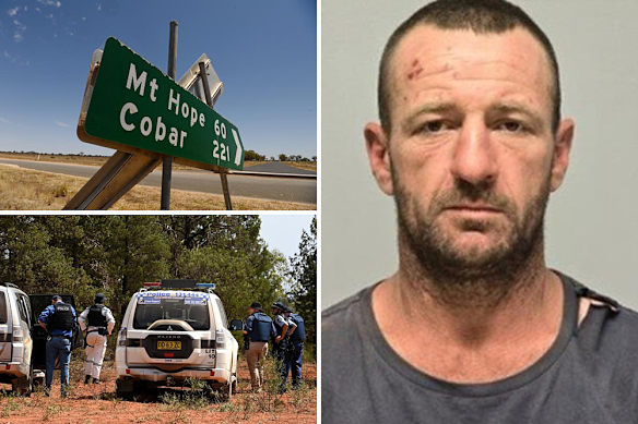 On Sunday the search for Julian Ingram, 37, focused on an area at Mt Hope, north of Lake Cargelligo.