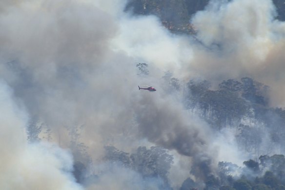 The fire broke containment lines on an extreme fire weather day in southwest Victoria.