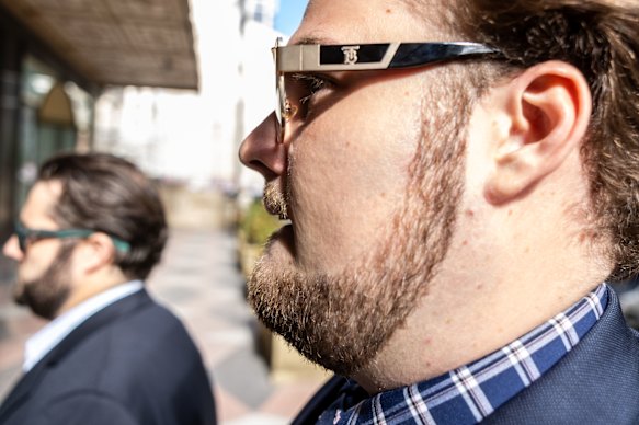 William Gulson arrives at  court on Tuesday.