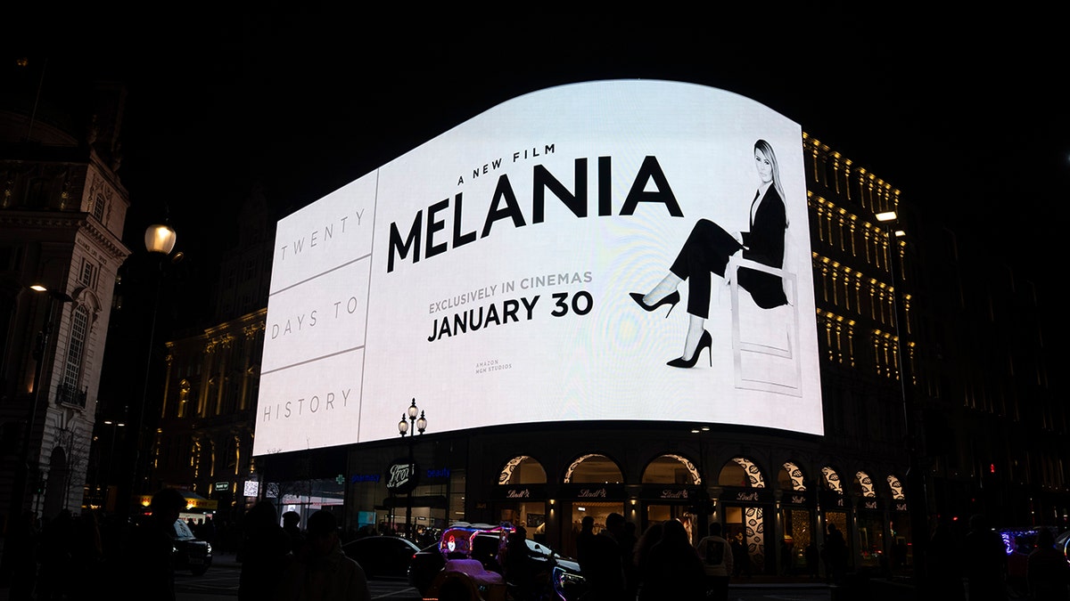 Ad for "Melania" in London.