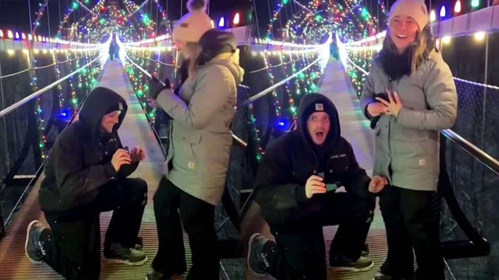 Man drops engagement ring from 118-foot bridge during proposal, but there’s a happy ending