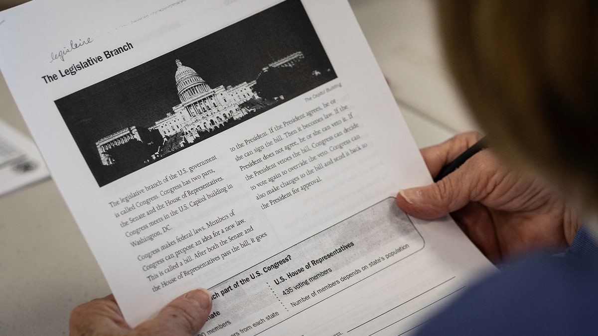 Image of a citizenship test