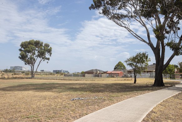A view of the vacant land in Point Cook, part of which would be subdivided into industrial lots.
