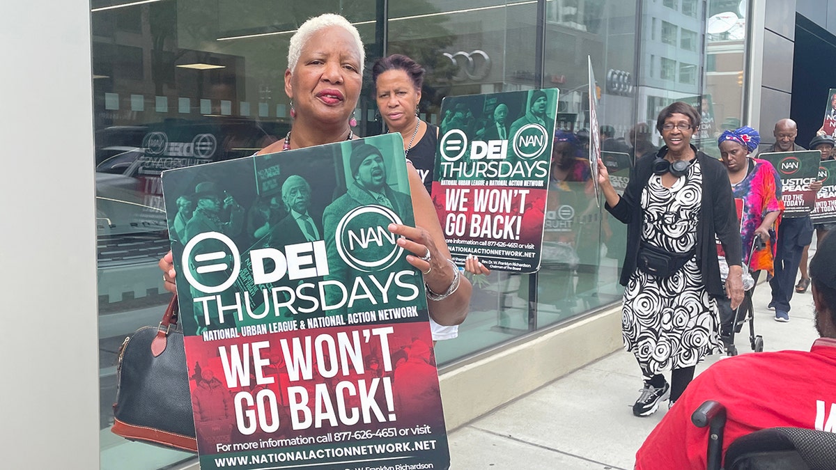 Al Sharpton DEI protest