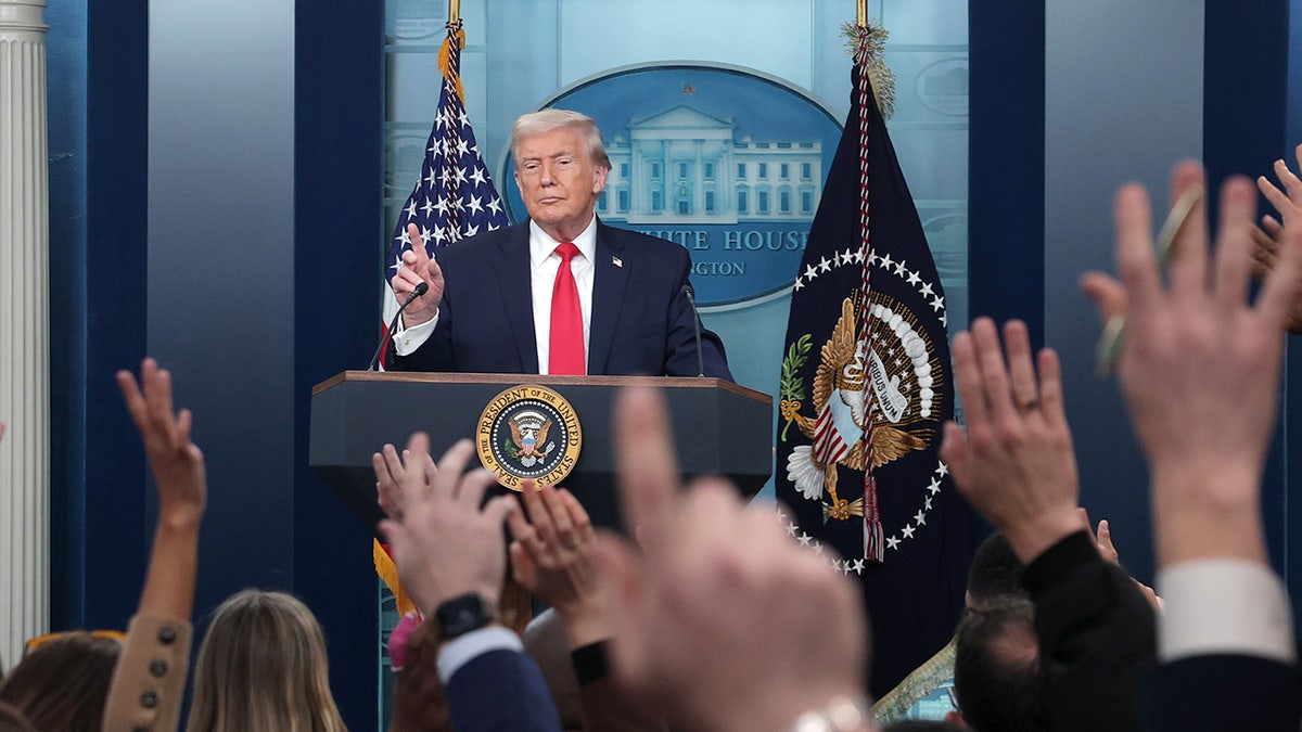 President Trump takes media questions