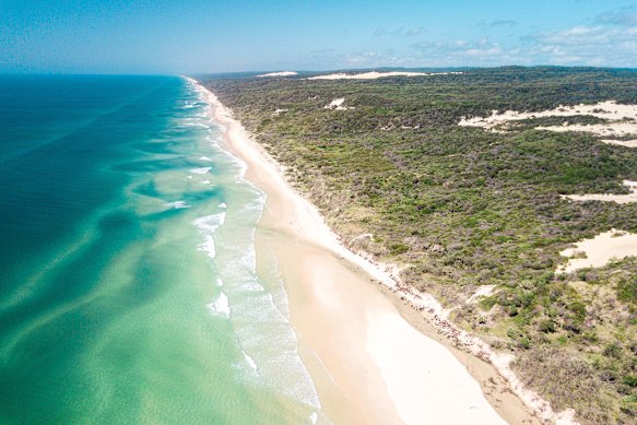 75 Mile Beach is a sand highway running along K’gari’s east coast.