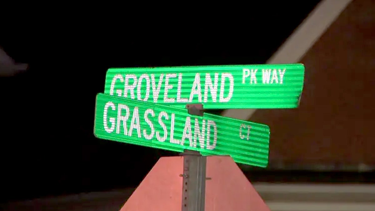 Street signs where the body of the Uber driver was found.