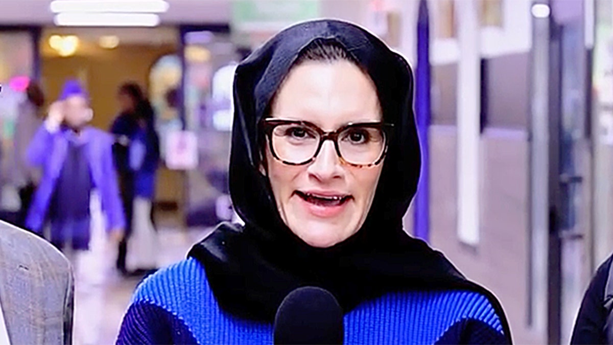 MN Lt. Gov Peggy Flanagan wearing a hijab.