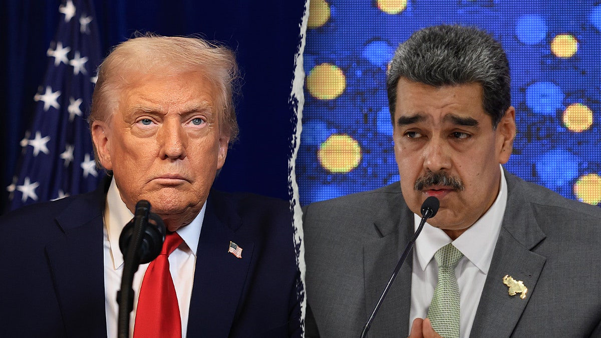 President Donald Trump and Venezuelan dictator Maduro in a side-by-side image