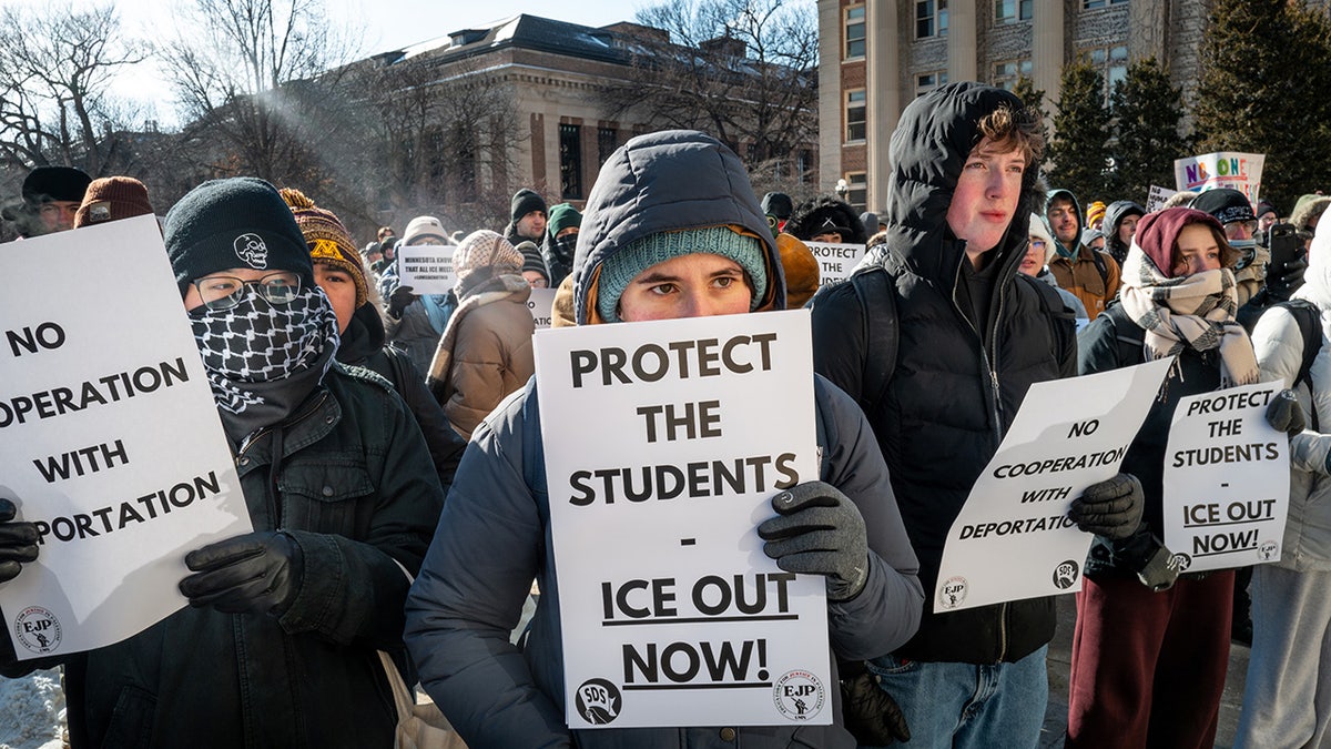 Students protesting ICE