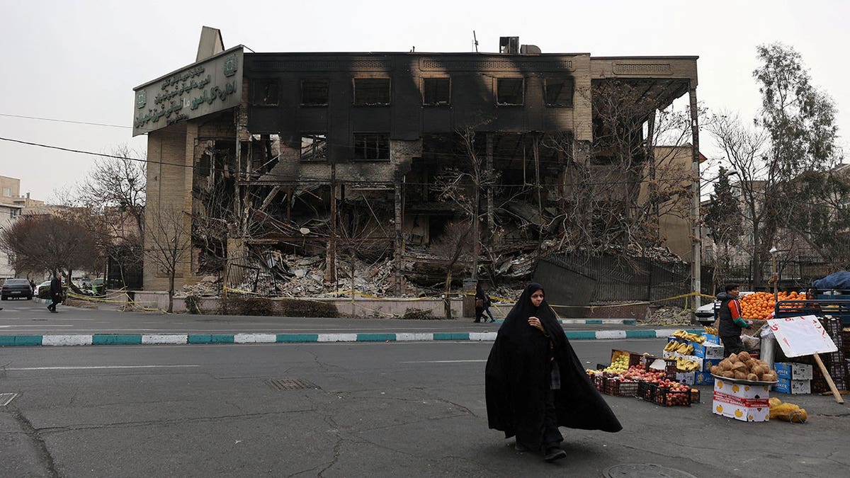 The state tax building burned during Iran's protests