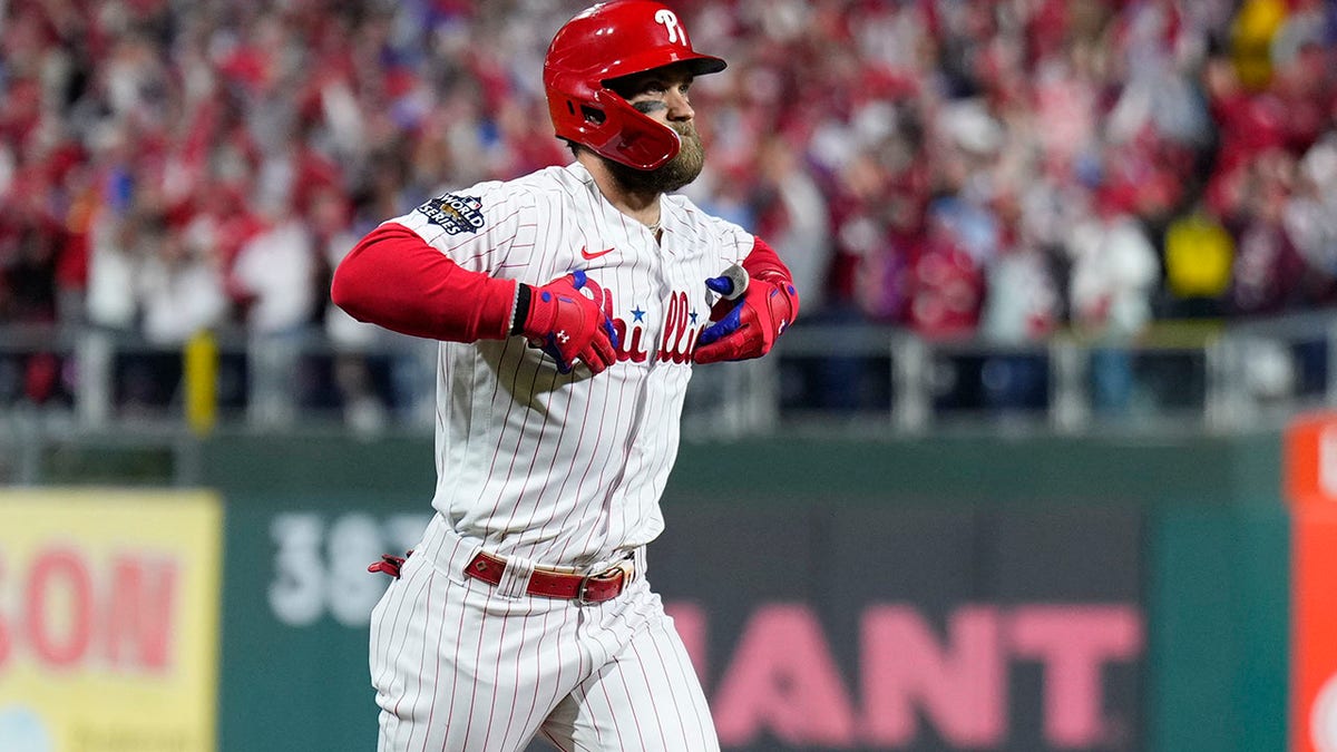 Bryce Harper celebrates