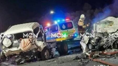 Queensland Police charge two men, seize weapon over fatal Bruce Highway crash at Burpengary