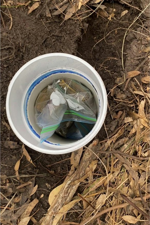 Court exhibit from the trial of the soldier who buried payment for shooting Nick Martin dead.