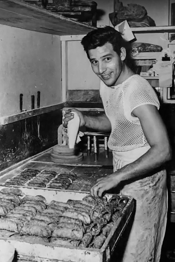 Giorgio Angele, patriarch of the family that’s owned the Brunetti cafes since 1991, at work in his younger days.